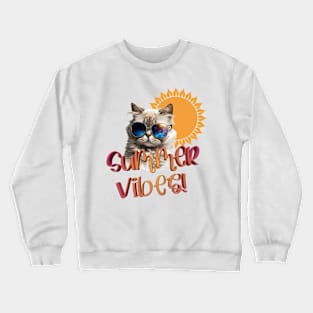 Summer vibes - Cat Crewneck Sweatshirt